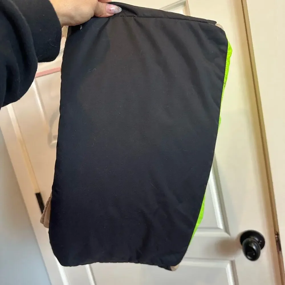 7 A.M. Enfant Voyage Puffer Neon Green Diaper Weekender Travel Bag